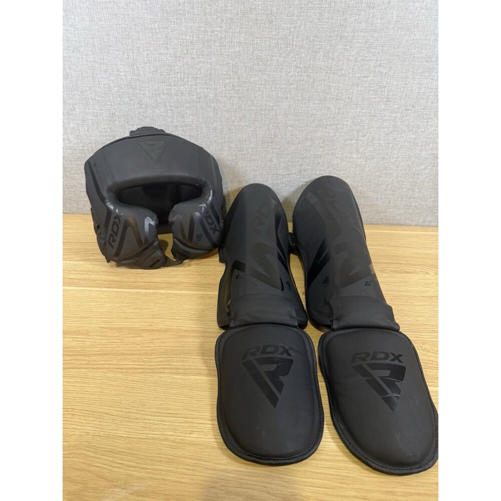 RDX Sports T15 Noir MMA Boxing Sparring Set - Head Guard & Shin Guards